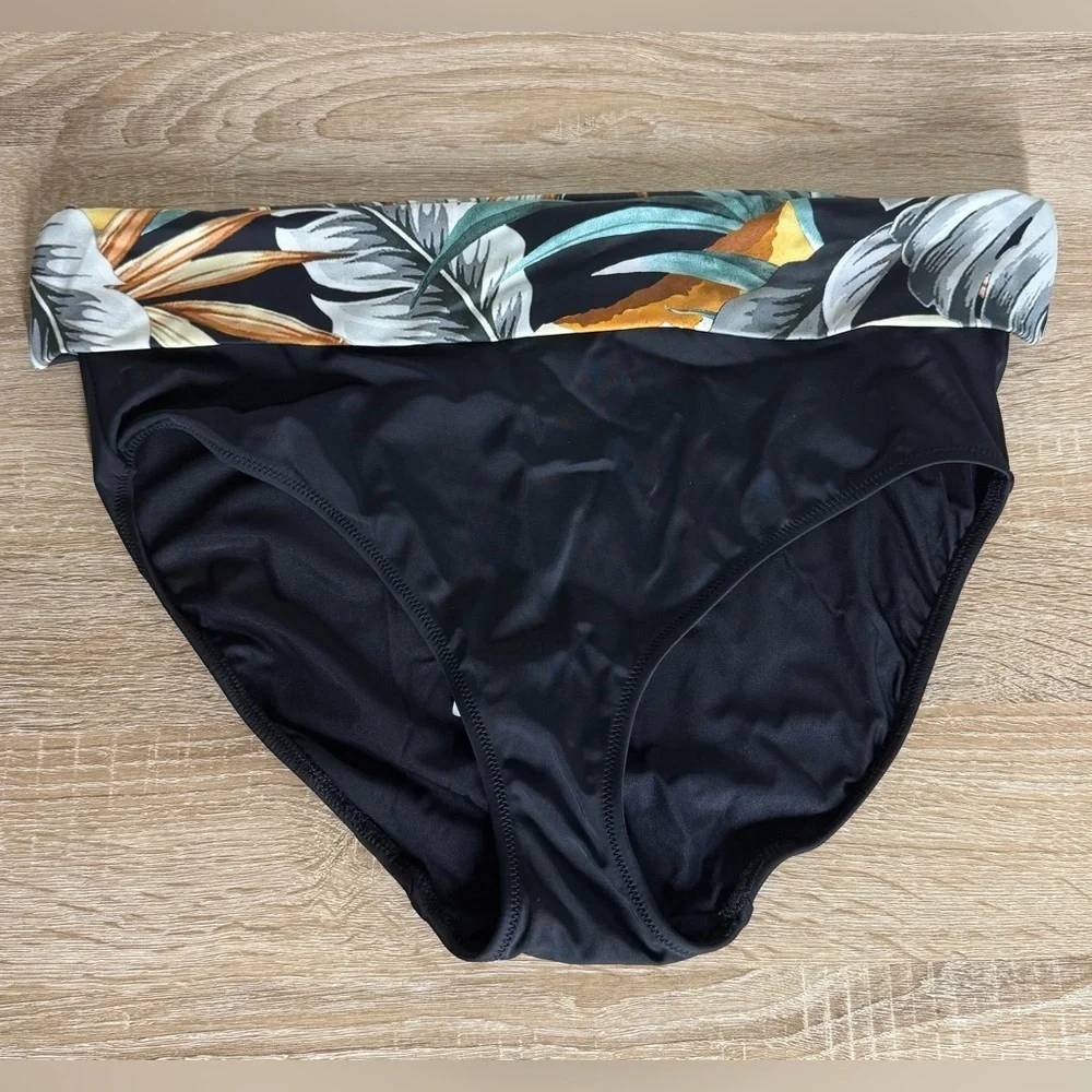 Fantasie XL Bamboo Grove Fold Over Brief Multi Print Bikini Swim Pant